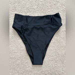 NWT aerie high waisted cheeky black bikini bottom medium
